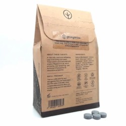 Recharge dentifrice en pastille au CHARBON ACTIF par GEORGANICS - Vue de dos