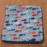 Lingette lavable coton et bambou - Imprimé Poisson Bleu