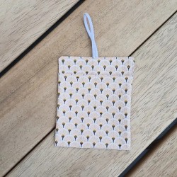 Pochette à Savon - Thème Paon Rose Clair