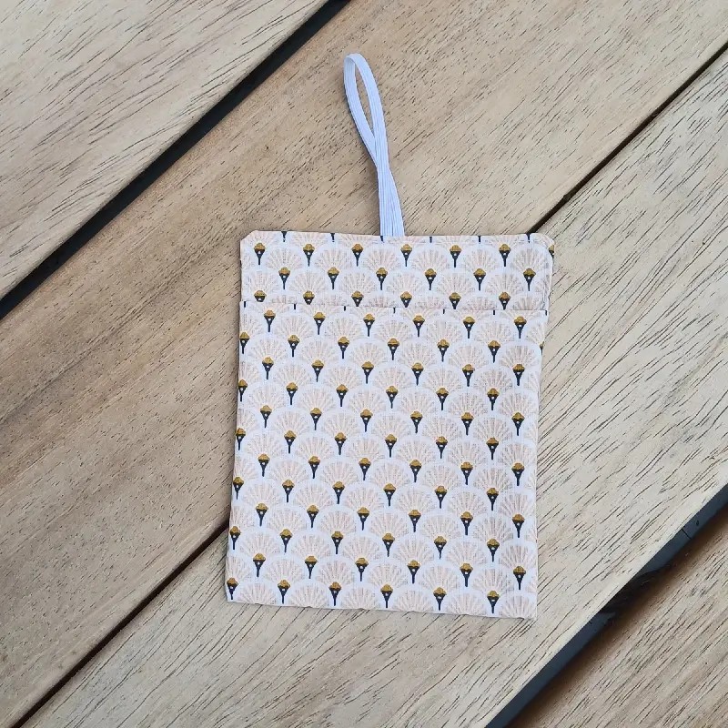 Pochette à Savon - Thème Paon Rose Clair