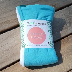 Turban viscose microfibre pour les cheveux - Coloris Vert d'eau