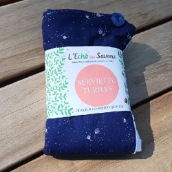 Turban viscose microfibre pour les cheveux - Coloris Nuit d'été