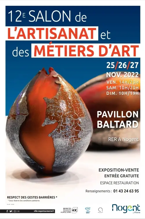 Affiche du 12e Salon de l'Artisanat et des Métiers d'Art de Nogent-sur-Marne