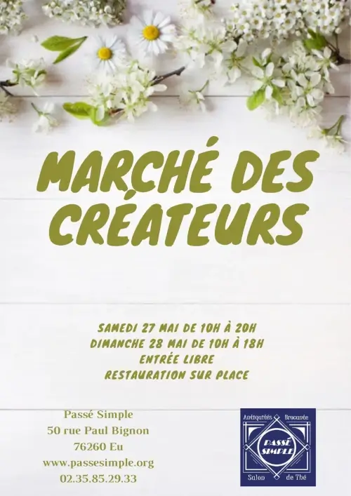 Affiche du Marché des Créateurs de Passé Simple à Eu (76)