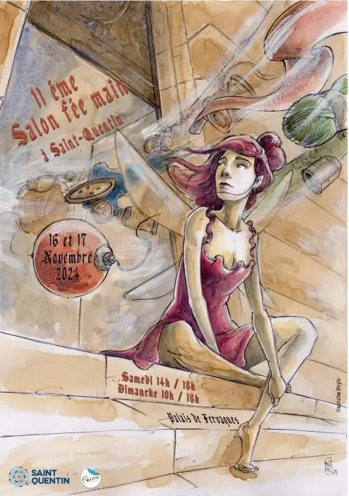 Affiche du 11e Salon Fée Main au Palais de Fervaques de Saint-Quentin (02)