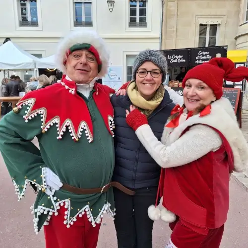Les lutins du Père Noël au Marché de Noêl de Melun 2024