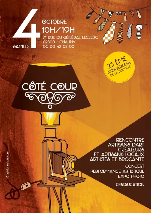 Affiche du 25e anniversaire de Côté Cour à Chauny (02)