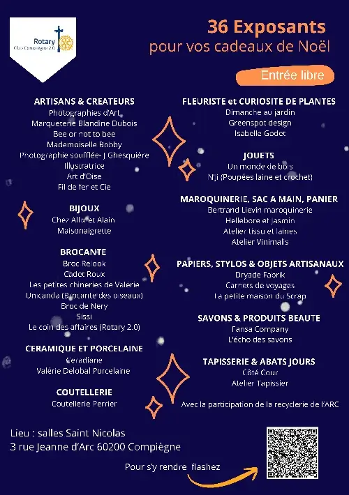 Programme du Noël des Créateurs de Compiègne