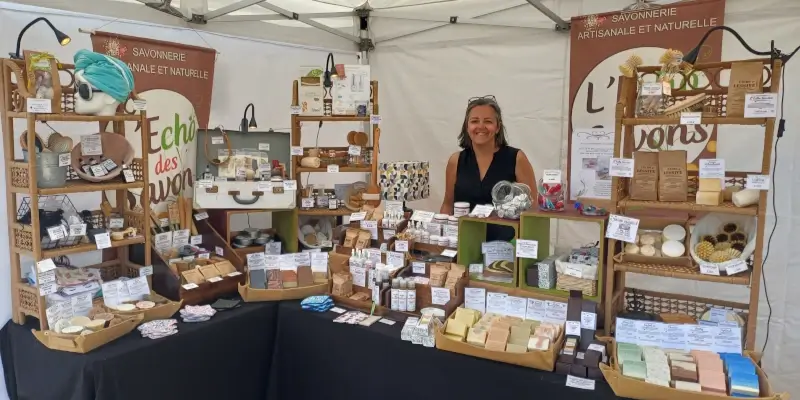 Stand de la Savonniere l'Echo des Savons à Morsain