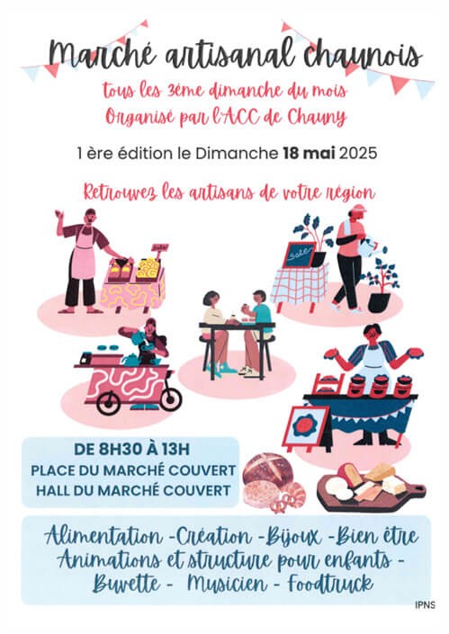 Marché artisanal de Chauny - 3ème dimanche de chaque mois