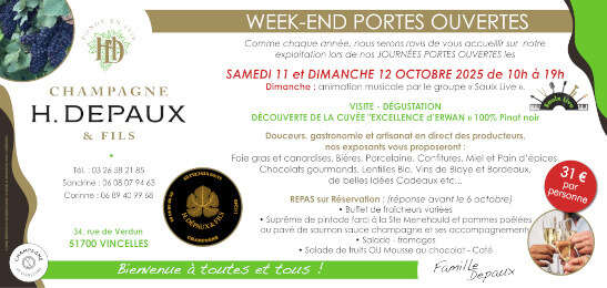Portes ouvertes Champagne Depaux à Vincelles (51)